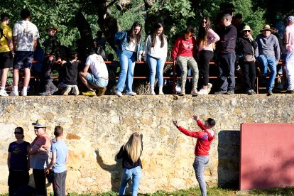 El rápido encierro matutino y el ambiente protagonizan la mañana del Lavalenguas en Valonsadero.