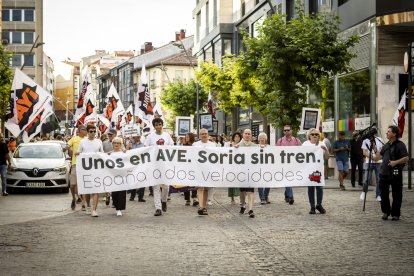 Continuas consignas contra la sucesiva desaparición de los recorridos del tren soriano