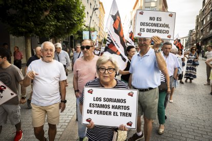 Continuas consignas contra la sucesiva desaparición de los recorridos del tren soriano