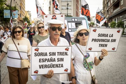 Continuas consignas contra la sucesiva desaparición de los recorridos del tren soriano
