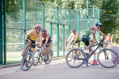 Un momento de la prueba en bicicleta.