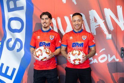 Con la pelota en el estadio.