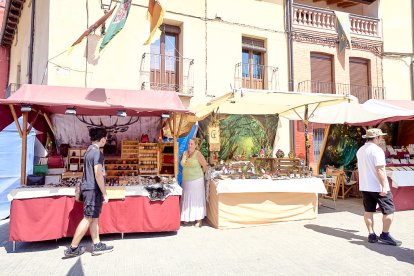 Berlanga de Duero pone el mejor marco posible al Mercado Medieval, una iniciativa que recuerda el pasado de la localidad.