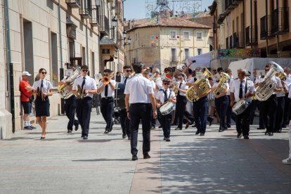 La Banda de Música en la mañana de este viernes.