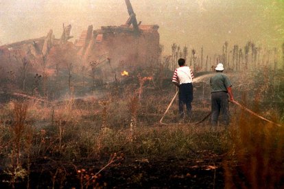El Incendio de Izana quemó parte de Matamala de Almazán y Tardelcuende