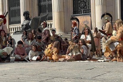 Actuación de Tierraquemada a las puertas del Museo Arqueológico Nacional de Madrid