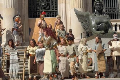 Actuación de Tierraquemada a las puertas del Museo Arqueológico Nacional de Madrid