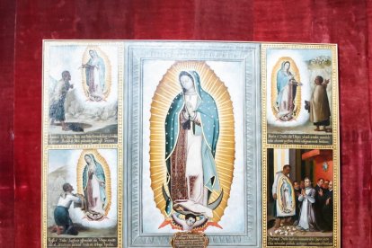 Primer plano del lienzo.