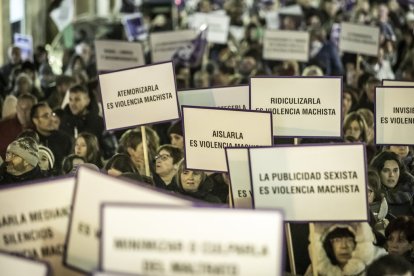 La manifestación recorrio las calles centrales de la ciudad