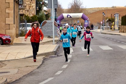 Un total de 341 participantes en la prueba garreña en una mañana invernal.