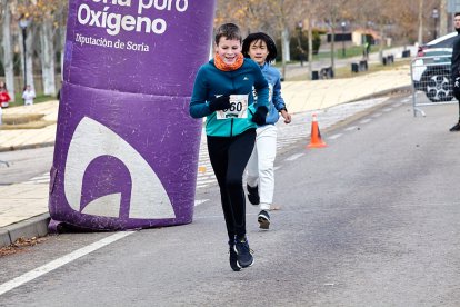 Un total de 341 participantes en la prueba garreña en una mañana invernal.