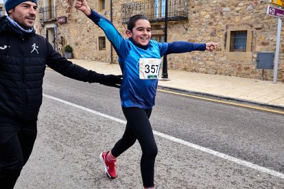 Un total de 341 participantes en la prueba garreña en una mañana invernal.