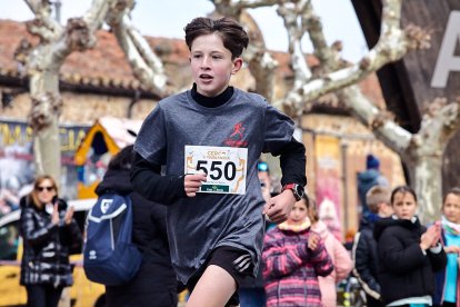 Un total de 341 participantes en la prueba garreña en una mañana invernal.