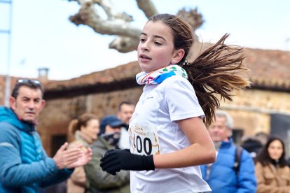 Un total de 341 participantes en la prueba garreña en una mañana invernal.