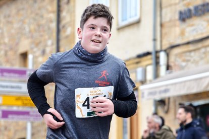 Un total de 341 participantes en la prueba garreña en una mañana invernal.