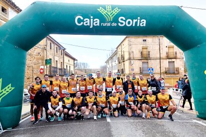 Un total de 341 participantes en la prueba garreña en una mañana invernal.