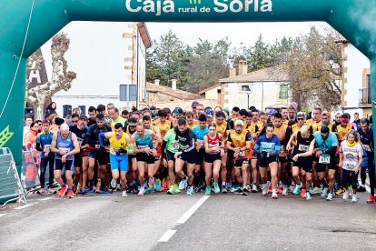 Un total de 341 participantes en la prueba garreña en una mañana invernal.