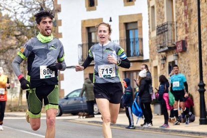 Un total de 341 participantes en la prueba garreña en una mañana invernal.