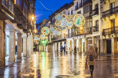 La prueba de luces llamó la atención de todo el que paseaba por las principales de Soria