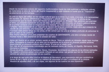La muestra acoge las obras del pintor bajo el nombre: Sentimiento