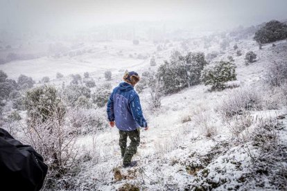 La nieve no mermó las ganas de instalar el Nacimiento