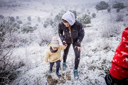 La nieve no mermó las ganas de instalar el Nacimiento