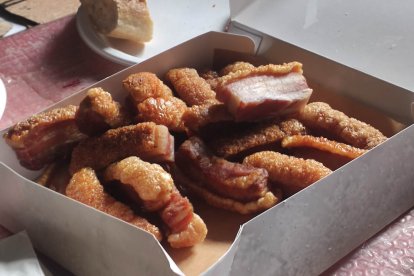 La nieve no mermó las ganas de instalar el Nacimiento