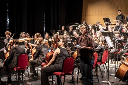 Al principio del concierto se produjo el estreno de la obra compuesta por el soriano