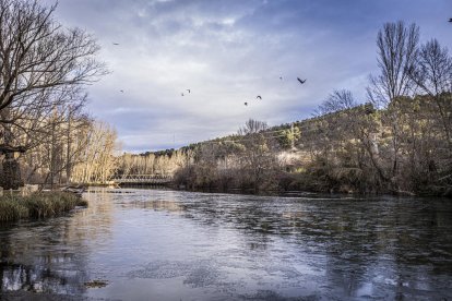 El frío invernal congeló ríos y fuentes