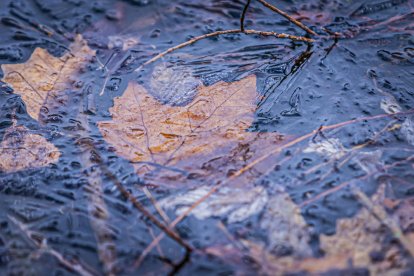 El frío invernal congeló ríos y fuentes