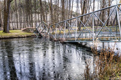El frío invernal congeló ríos y fuentes