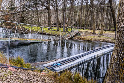 El frío invernal congeló ríos y fuentes