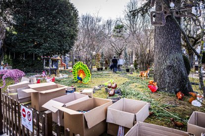 El frío invernal congeló ríos y fuentes
