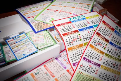 Calendarios en primer plano.