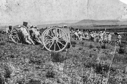 Artillería de campaña en Chavaler en 1911