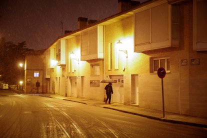 La nieve cubre Soria y el parque del Castillo.