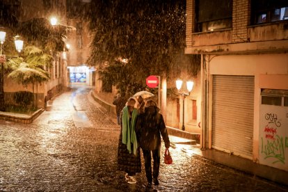 La nieve cubre Soria y el parque del Castillo