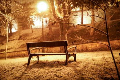 La nieve cubre Soria y el parque del Castillo