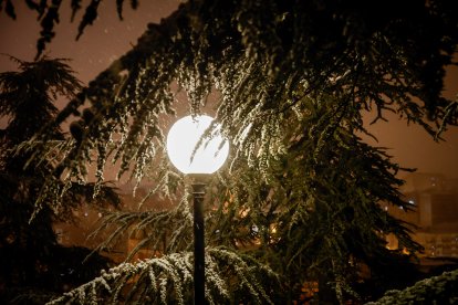 La nieve cubre Soria y el parque del Castillo