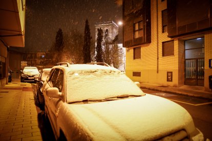 La nieve cubre Soria y el parque del Castillo