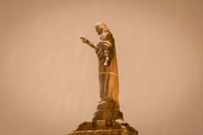 La nieve cubre Soria y el parque del Castillo