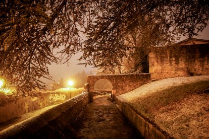 La nieve cubre Soria y el parque del Castillo