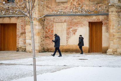 Acumulación de nieve en las calles y parques de Soria.