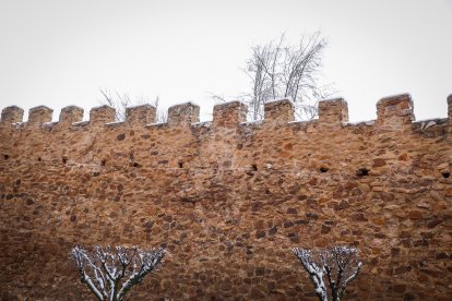 Acumulación de nieve en las calles y parques de Soria.