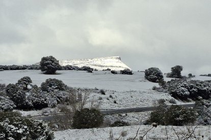 Acumulación de nieve en las calles y parques de Soria.