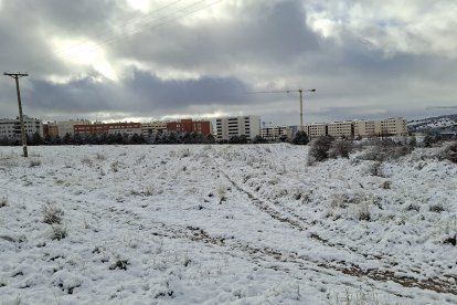 Acumulación de nieve en las calles y parques de Soria.