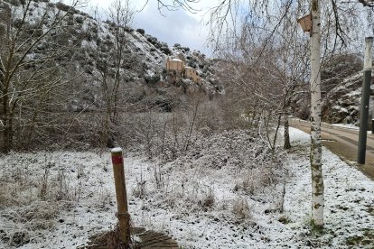Acumulación de nieve en las calles y parques de Soria.