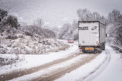 Estampas de capital y provincia con un manto blanco