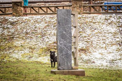 Estampas de capital y provincia con un manto blanco