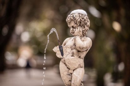 Estampas de capital y provincia con un manto blanco